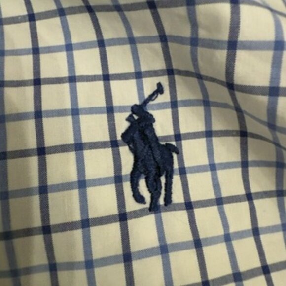 Polo Ralph Lauren Blue Check Long Sleeve Button-Down Shirt – Size 2XLT (Tall) - Picture 7 of 10